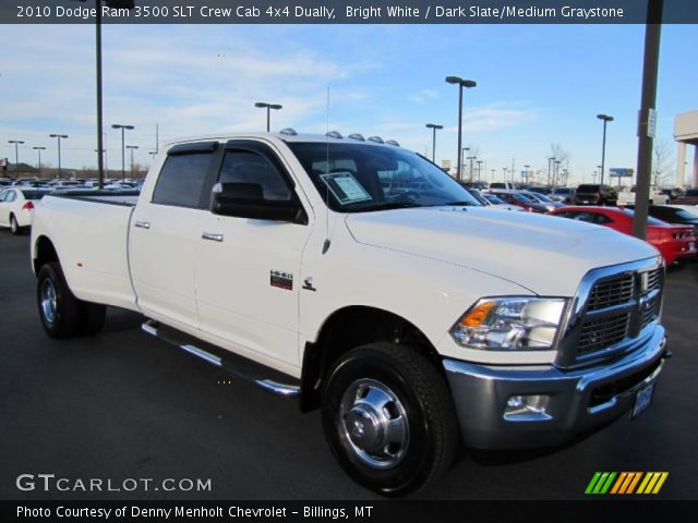 2010 Dodge Ram 3500 SLT Crew Cab 4x4 Dually in Bright White