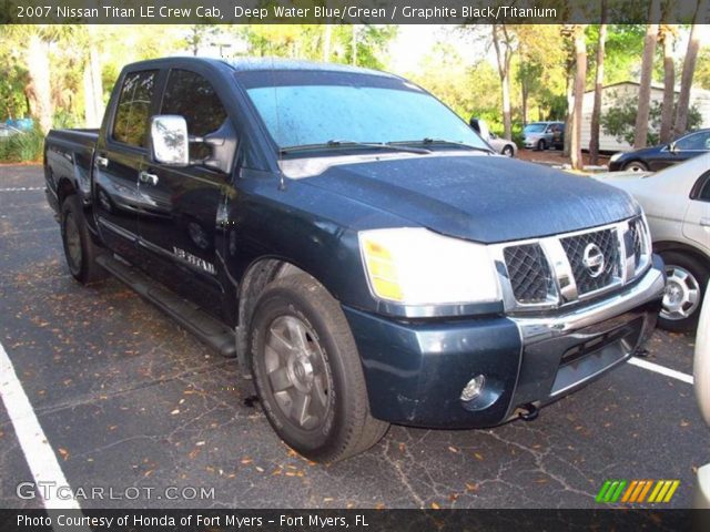 2007 Nissan Titan LE Crew Cab in Deep Water Blue/Green
