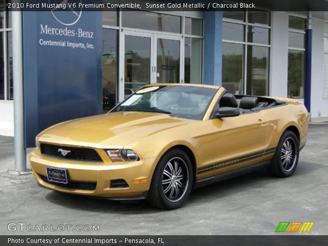 2010 Ford Mustang V6 Premium Convertible in Sunset Gold Metallic