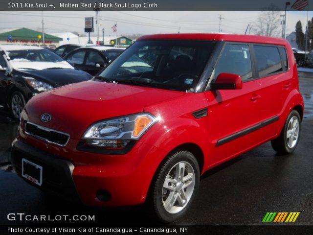 2011 Kia Soul + in Molten Red