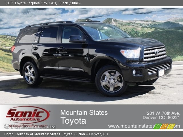 2012 Toyota Sequoia SR5 4WD in Black