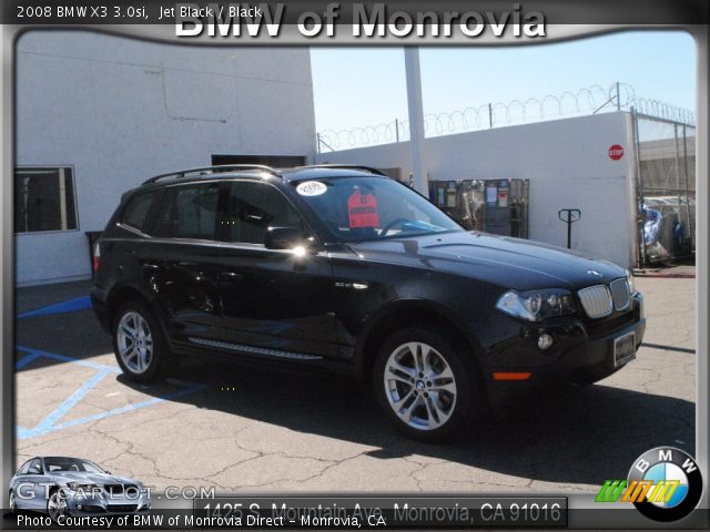 2008 BMW X3 3.0si in Jet Black