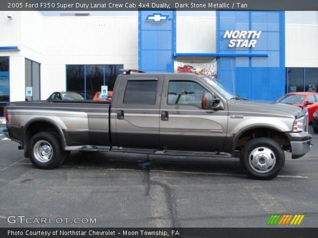 2005 Ford F350 Super Duty Lariat Crew Cab 4x4 Dually in Dark Stone Metallic