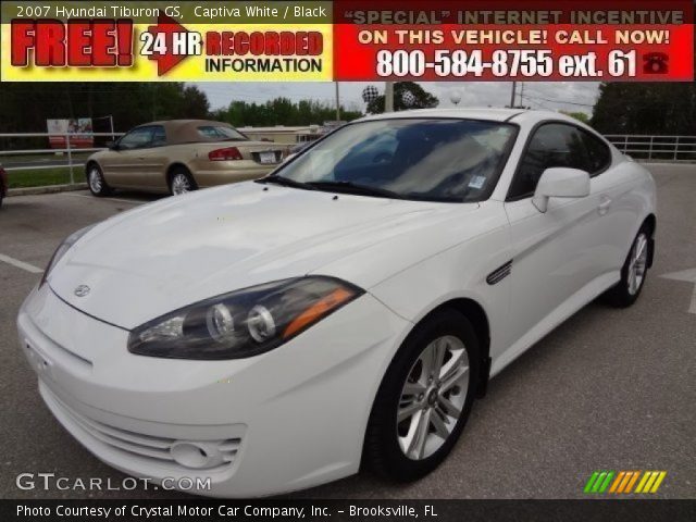 2007 Hyundai Tiburon GS in Captiva White