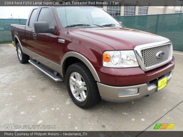 2004 Ford F150 Lariat SuperCab in Dark Toreador Red Metallic