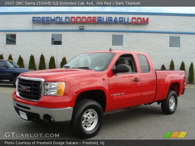 2007 GMC Sierra 2500HD SLE Extended Cab 4x4 in Fire Red