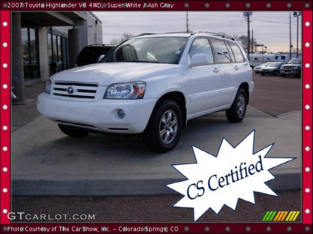 2007 Toyota Highlander V6 4WD in Super White