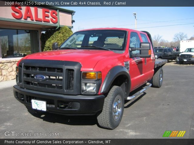 2008 Ford F250 Super Duty XL Crew Cab 4x4 Chassis in Red