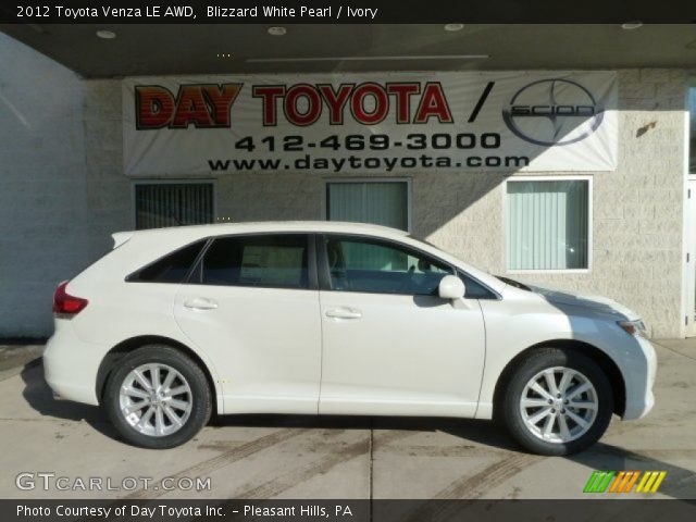 2012 Toyota Venza LE AWD in Blizzard White Pearl