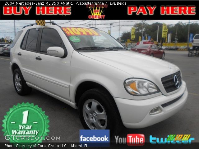 2004 Mercedes-Benz ML 350 4Matic in Alabaster White