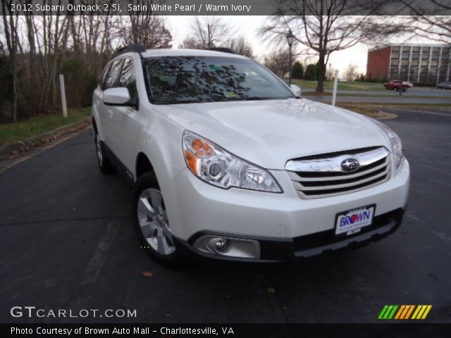 2012 Subaru Outback 2.5i in Satin White Pearl
