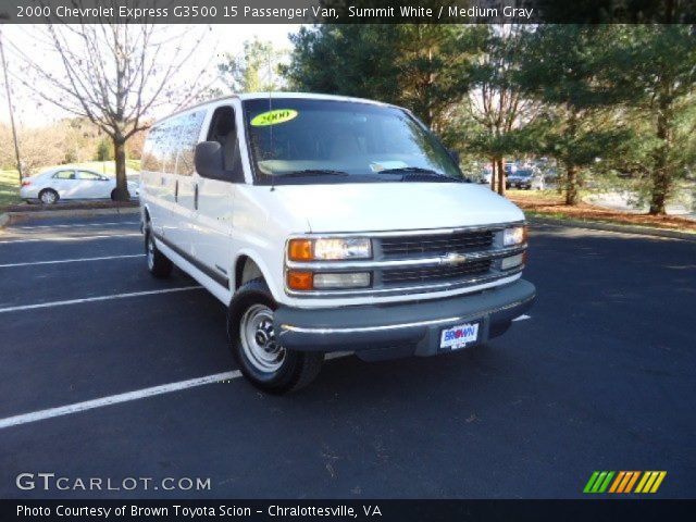 2000 Chevrolet Express G3500 15 Passenger Van in Summit White