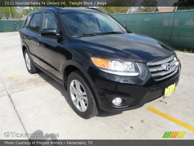 2012 Hyundai Santa Fe Limited V6 in Twilight Black