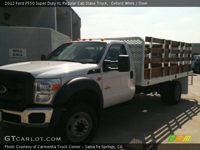 2012 Ford F550 Super Duty XL Regular Cab Stake Truck in Oxford White