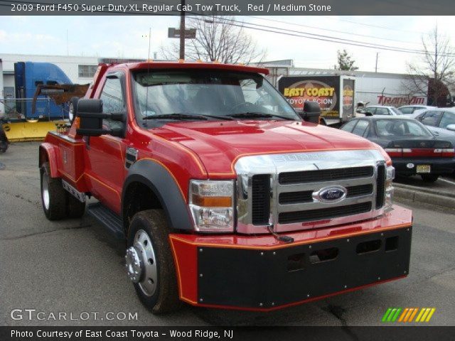 2009 Ford F450 Super Duty XL Regular Cab Tow Truck in Red