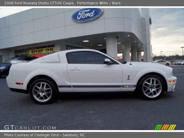 2008 Ford Mustang Shelby GT500 Coupe in Performance White