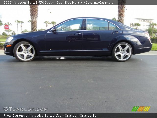 2009 Mercedes-Benz S 550 Sedan in Capri Blue Metallic