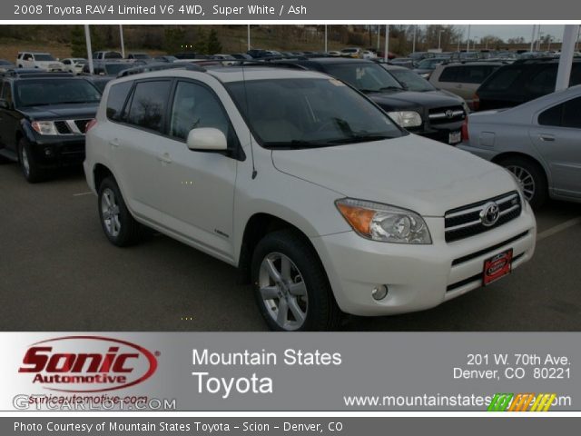 2008 Toyota RAV4 Limited V6 4WD in Super White
