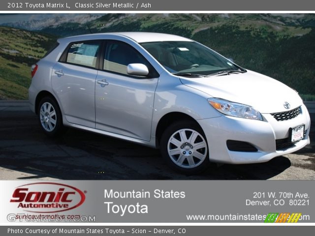 2012 Toyota Matrix L in Classic Silver Metallic