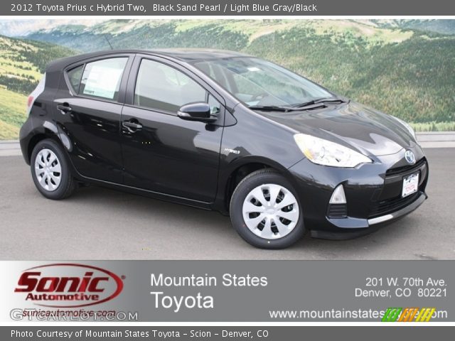 2012 Toyota Prius c Hybrid Two in Black Sand Pearl