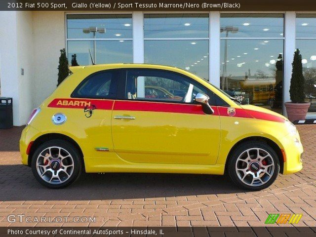 2012 Fiat 500 Sport in Giallo (Yellow)