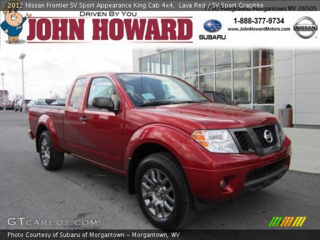 2012 Nissan Frontier SV Sport Appearance King Cab 4x4 in Lava Red