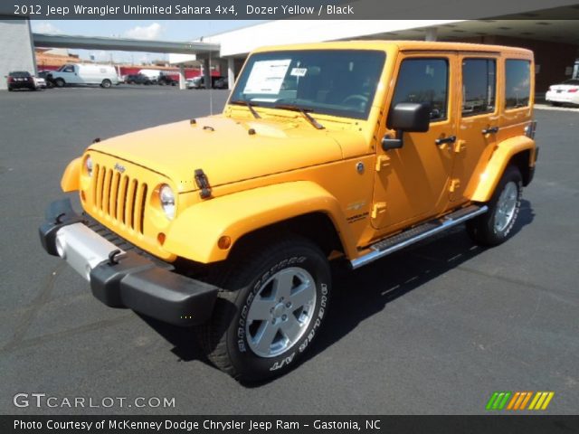 2012 Jeep Wrangler Unlimited Sahara 4x4 in Dozer Yellow