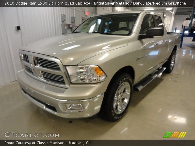 2010 Dodge Ram 1500 Big Horn Quad Cab 4x4 in Bright Silver Metallic