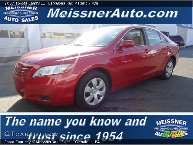 2007 Toyota Camry LE in Barcelona Red Metallic