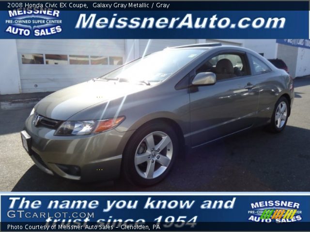 2008 Honda Civic EX Coupe in Galaxy Gray Metallic