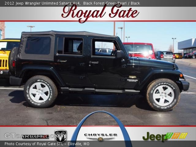 2012 Jeep Wrangler Unlimited Sahara 4x4 in Black Forest Green Pearl