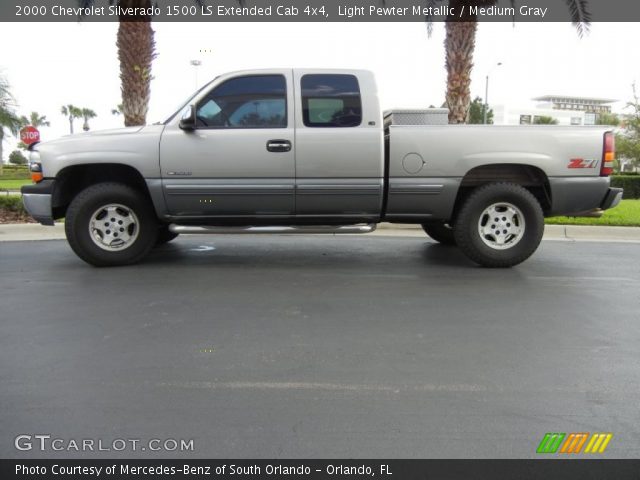 2000 Chevrolet Silverado 1500 LS Extended Cab 4x4 in Light Pewter Metallic