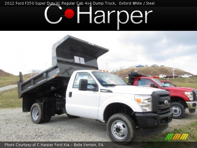 2012 Ford F350 Super Duty XL Regular Cab 4x4 Dump Truck in Oxford White