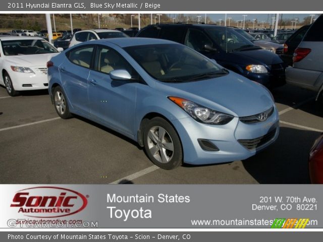 2011 Hyundai Elantra GLS in Blue Sky Metallic