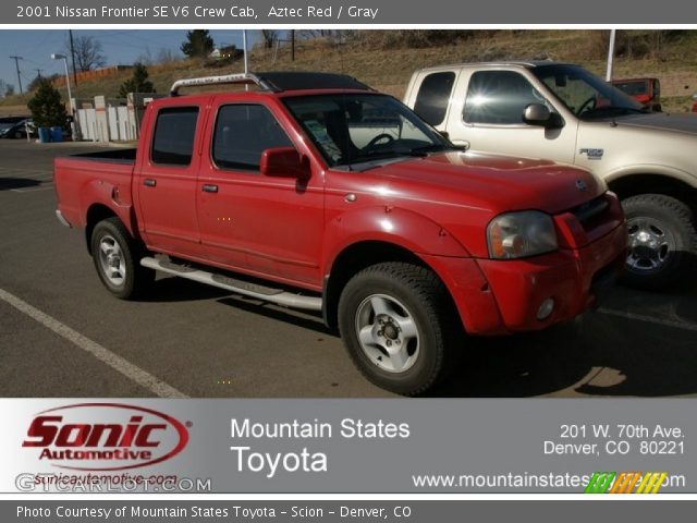 2001 Nissan Frontier SE V6 Crew Cab in Aztec Red