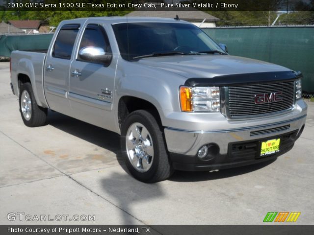 2010 GMC Sierra 1500 SLE Texas Edition Crew Cab in Pure Silver Metallic