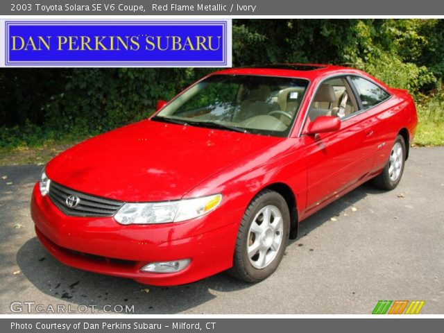 2003 Toyota Solara SE V6 Coupe in Red Flame Metallic
