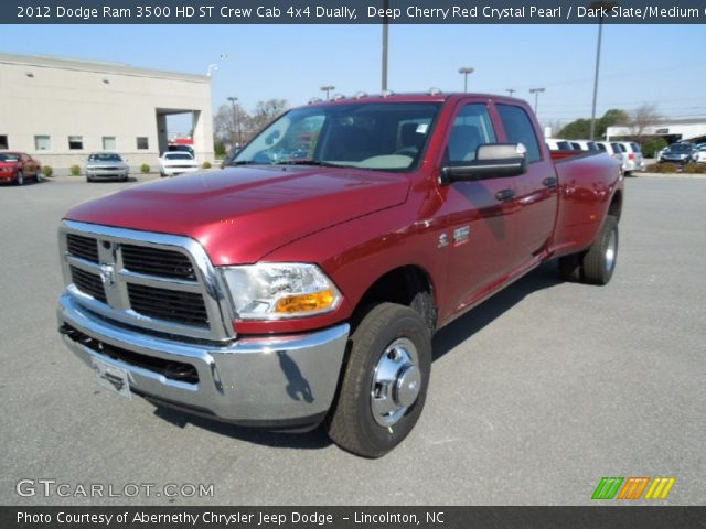2012 Dodge Ram 3500 HD ST Crew Cab 4x4 Dually in Deep Cherry Red Crystal Pearl