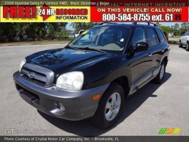2006 Hyundai Santa Fe Limited 4WD in Black Obsidian