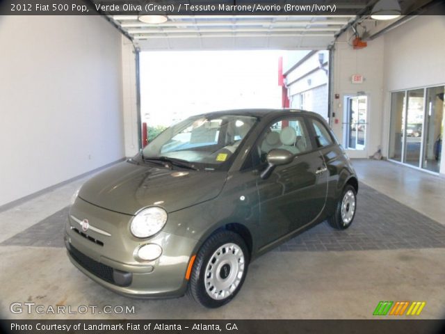 2012 Fiat 500 Pop in Verde Oliva (Green)