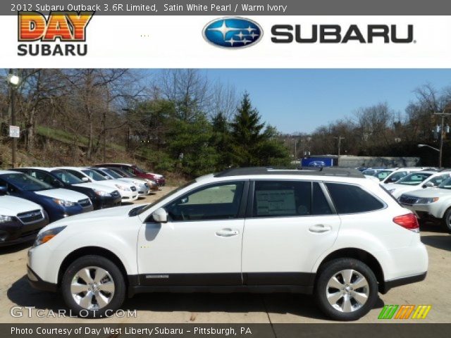 2012 Subaru Outback 3.6R Limited in Satin White Pearl