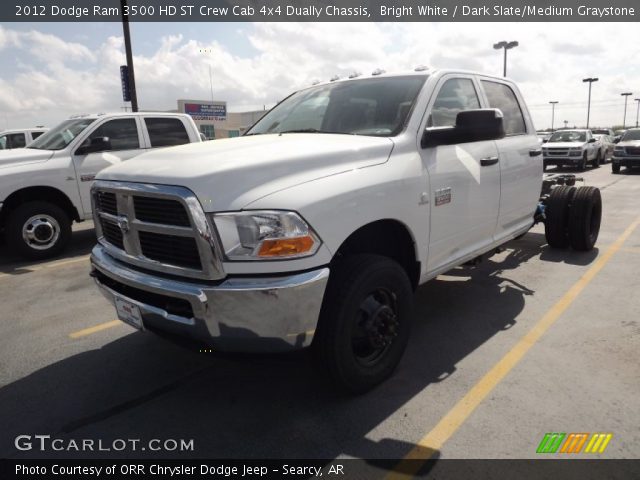 2012 Dodge Ram 3500 HD ST Crew Cab 4x4 Dually Chassis in Bright White