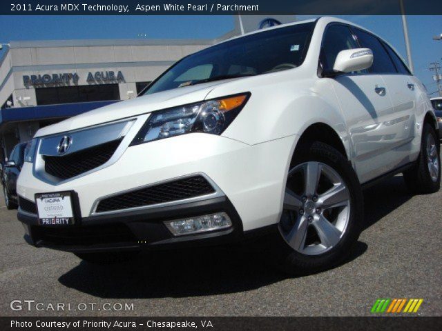 2011 Acura MDX Technology in Aspen White Pearl