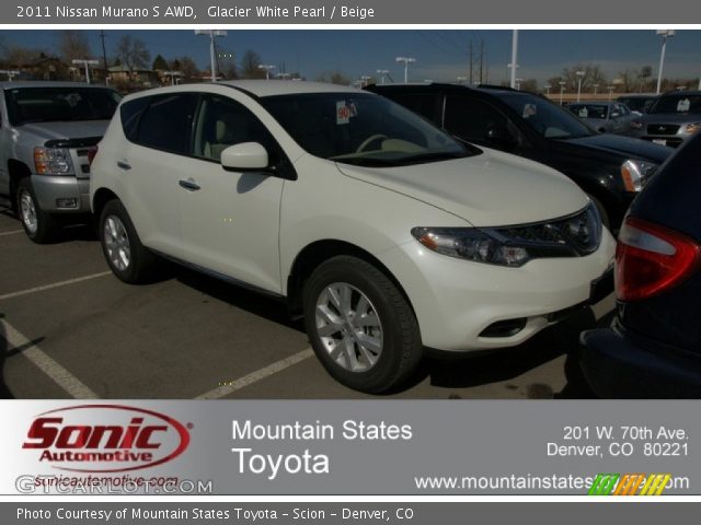 2011 Nissan Murano S AWD in Glacier White Pearl