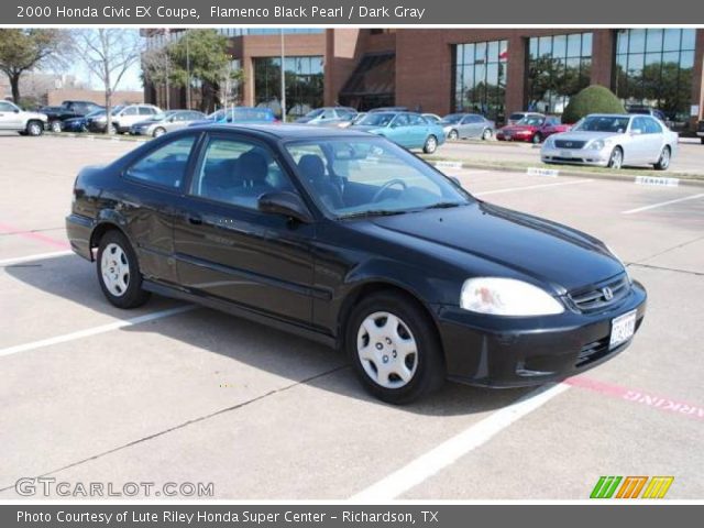 2000 Honda Civic EX Coupe in Flamenco Black Pearl