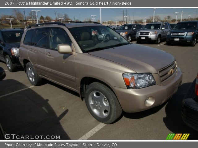 2007 Toyota Highlander Limited 4WD in Sonora Gold Pearl