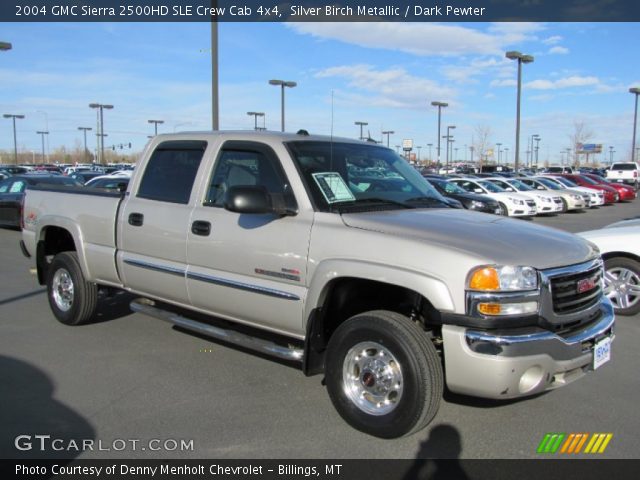 2004 GMC Sierra 2500HD SLE Crew Cab 4x4 in Silver Birch Metallic
