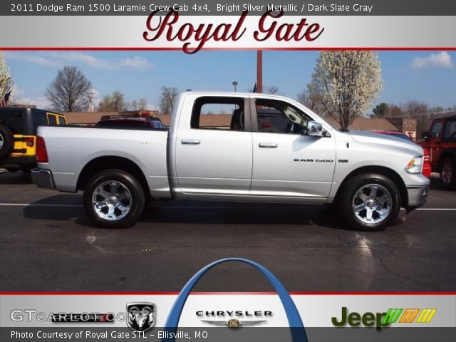 2011 Dodge Ram 1500 Laramie Crew Cab 4x4 in Bright Silver Metallic
