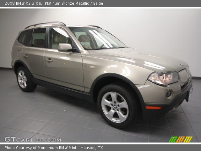 2008 BMW X3 3.0si in Platinum Bronze Metallic