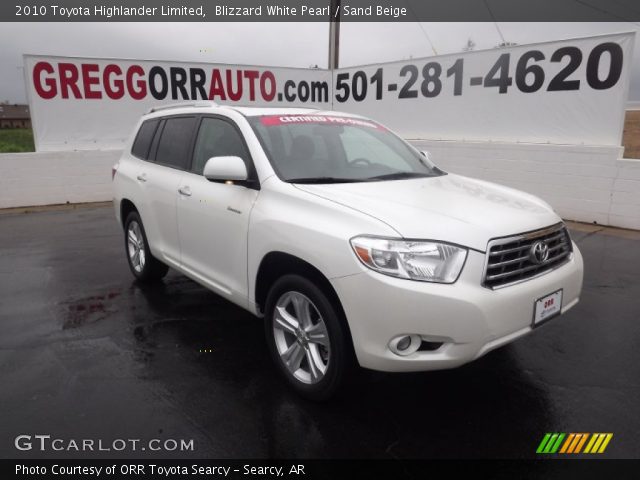 2010 Toyota Highlander Limited in Blizzard White Pearl